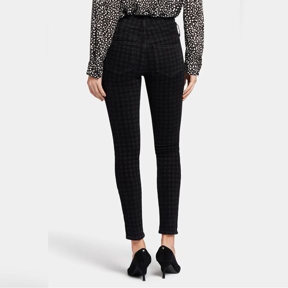 Kut From the Kloth Mia Toothpick Skinny Houndstooth Pant - Black